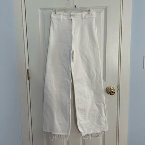 White Zara Marine Straight pants, size 4, good condition
